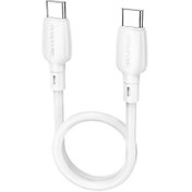 تصویر کابل دو سر تایپ سی پاور بانکی بروفون مدل BX93 طول 25cm CABLE USB-C TO USB-C 25cm bx93