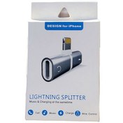 تصویر تبدیل یک به دو لایتنینگ برای آیفون Lightning Splitter 