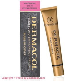 تصویر کرم پودر گریم 30 میلی لیتر درماکول Dermacol Make-Up Cover Powder Cream 30ML