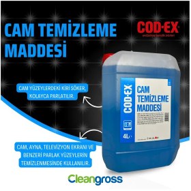 تصویر کد اکس شیشه‌شوی مؤثر و جلادهنده 4 لیتری Cod-Ex Effective Glass Cleaner and Polisher 4L