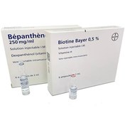 تصویر آمپول بیوتین و‌ بپانتن بایر آلمان Biotin and Biotine Bayer 0,5%