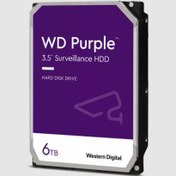 تصویر هارد دیسک اینترنال وسترن دیجیتال سری بنفش ظرفیت 6 ترابایت (غیر اصل) Western Digital Purple Internal Hard Disk 6TB