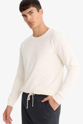 تصویر تی شرت آستین بلند مردانه بژ دفکتو 