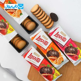 تصویر کوکی ژله ای لاویتا روشن با طعم پرتقال و روکش شکلات 135 گرم ا Lovita Roshen jelly cookie with orange flavor and chocolate coating 135gr Lovita Roshen jelly cookie with orange flavor and chocolate coating 135gr