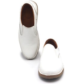 تصویر کفش سورن سفید بی بند 
