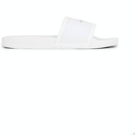 تصویر دمپایی طبی مردانه - نخی، سفید برند calvin klein jeans Men's Slide Institutional Flip Flops - Cotton, White