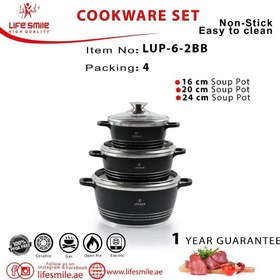 تصویر قابلمه چدن سه تیکه مدل : Lup-6-2BB 