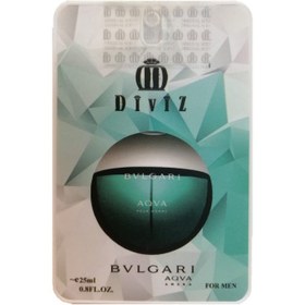 تصویر عطر جیبی مردانه دیوایز مدل AQVA BVLGARI حجم 25 میلی لیتر 