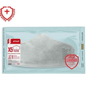 تصویر ماسک 5 لایه یحیی +10 عدد فیلتر یدک استریل yahya 5 layer mask plus 10 extra filter