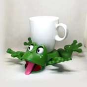 تصویر زیرلیوانی لاک‌پشتی سه‌بعدی فانتزی ضدحرارت 