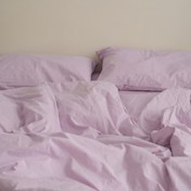 تصویر ست کامل روتختی لوندر - رنگ یاسی ملایم- ارسال سریع 