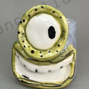 تصویر فنجان قهوه تک چشم طوسی دست ساز شات قهوه تک چشم طوسی