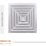 تصویر دریچه چهارگوش سقفی بدون دمپر 