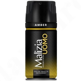 تصویر اسپری خوشبو کننده بدن مالیزیا مدل Amber حجم 150 میلی لیتر 