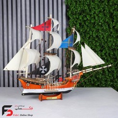 تصویر کشتی دکوری چوبی شاهب بزرگ 