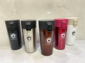 تصویر تراول ماگ قفل دار 350 میلی لیتری طرح Coffee Cup 