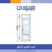 تصویر درب تراس upvc با پنل 