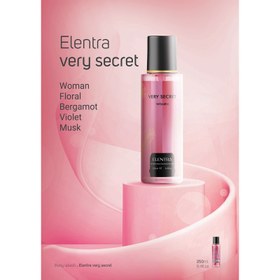 تصویر بادی اسپلش زنانه مدل Very Secret حجم 250 میل النترا Elentra Very Secret Body Splash For Women 250ml