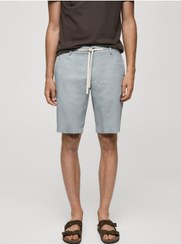 تصویر شلوارک برمودا با بند کشی برند mango man Drawstring Bermuda Shorts