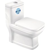 تصویر توالت فرنگی دو زمانه مینا مدل مگنولیا - سفید 