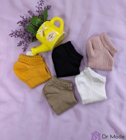 تصویر جوراب مچی زنانه توری لبه کنگره Women's lace ankle socks