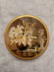 تصویر دیوار کوب طرح گل و مجسمه سایز ۱۵ 