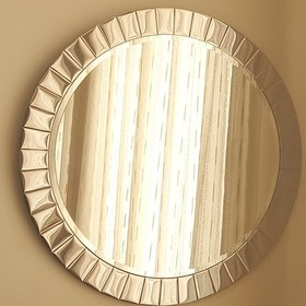 تصویر آینه گرد استیل رنگ کروم(نقره ایی) 