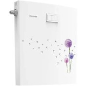 تصویر فلاش تانک ایران مدل اولترا اسلیم طرحدار با لوله توکار 