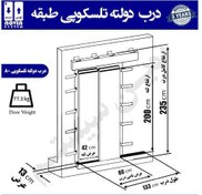 تصویر درب طبقه تلسکوپی 80 دولته نوین سیستم 