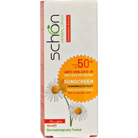 تصویر کرم ضد آفتاب بی رنگ پوست خشک شون +SPF 50 