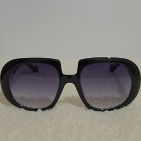 تصویر عینک زنانه نیم دایره لاکچری مشکی 