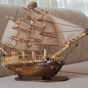 تصویر ماکت کشتی چوبی بادبانی کلکسیونی دستساز مدل ( امپراتور بادها2) 
