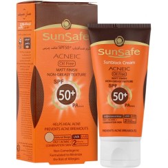 تصویر کرم ضد آفتاب سان سیف SPF50 مناسب پوست چرب و آکنه‌ای حجم ۵۰ میلی لیتر 