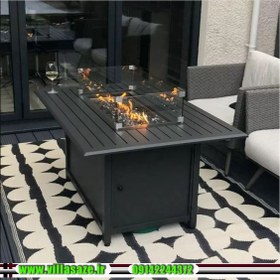 تصویر آتشدان فلزی مدل گندم 