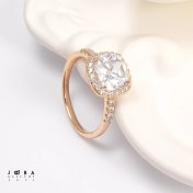 تصویر انگشتر زنانه نگین تک تاش مربع ژوپینگ کد 1011021518 