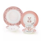 تصویر سرویس چینی زرین 1 نفره کودک بانی (5 پارچه) Zarin Iran ItaliaF Bunny 5 Pieces Porcelain Kid Dinnerware Set