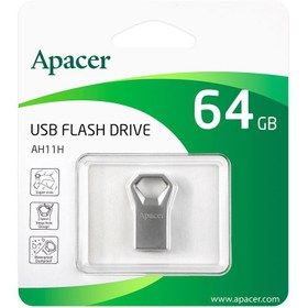 تصویر فلش مموری اپیسر مدل AH11H ظرفیت 64 گیگابایت ا Apacer USB 2.0 Flash Drive 64GB AH11H Apacer USB 2.0 Flash Drive 64GB AH11H