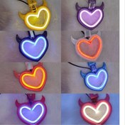 تصویر آویز قلب شاخدار چراغدار و بالدار پردار (سوریکاوا) 