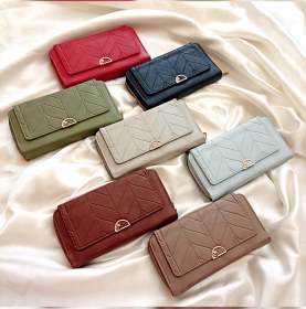 تصویر کیف پول زنانه یراق گل 