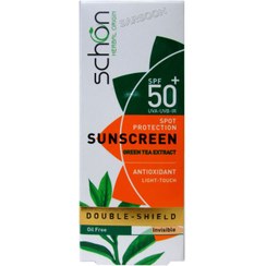 تصویر کرم ضد آفتاب پوست چرب SPF50+ بزرگسالان دابل شیلد شون 50 ml بی رنگ دارویی آرایشی بهداشتی آریان کیمیا تک 
