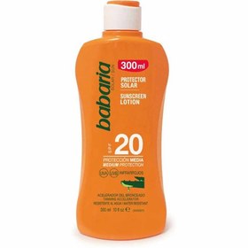 تصویر لوسیون برنز کننده SPF 20 باباریا babaria حاوی عصاره آلوورا حجم 300 میل Babaria LOTION Protector Solar Aloe SPF 20 300 ML