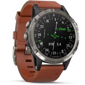 تصویر ساعت گارمین D2 Delta Aviator Watch with Brown Leather Band 