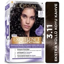 تصویر کیت رنگ مو لورآل سری Excellence شماره ۳.۱۱ رنگ قهوه ای تیره 