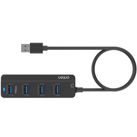 تصویر هاب 4 پورت USB 3.0 اونتن مدل OTN-2305 با 4 پورت USB-A دارای پورت Type-C تامین برق 