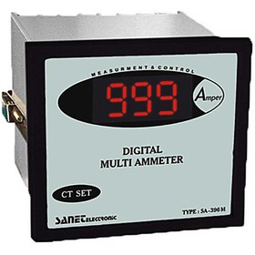 تصویر آمپرمتر دیجیتال مولتی 72*72 صانت الکترونیک مدل SA-372 Sanet Electronic SV-372 Digital multi Ampermeter 72*72