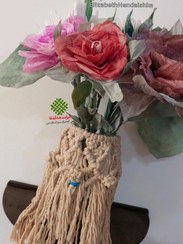 تصویر گلدان مکرومه بافی 