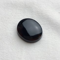 تصویر نگین طبیعی سنگ عقیق شفت العبد باکیفیت مشکی رنگ Agate