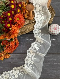 تصویر تور دانتل طرح ۳گل 