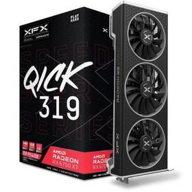 تصویر کارت گرافیک ایکس اف ایکس مدل RX 6700 XT QICK 319 حافظه 12GB 