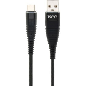 تصویر کابل تبدیل یو اس بی به یو اس بی سی تسکو مدل TC C180طول 1 متر TSCO TC C180 2.1A USB to USB-C Cable 1m